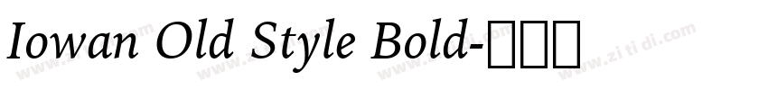 Iowan Old Style Bold字体转换